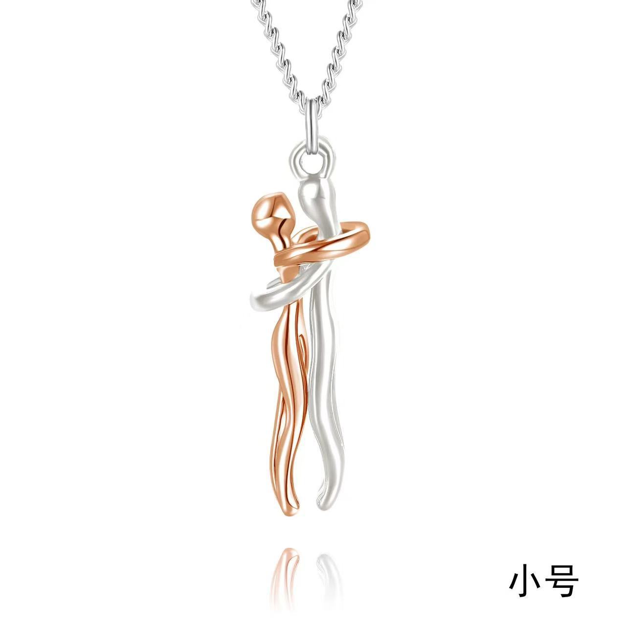 Cross-border best-selling necklace, creative and unique mother and child hugging pendant, Amazon best-selling Mother's Day gift jewelry. - Image 3