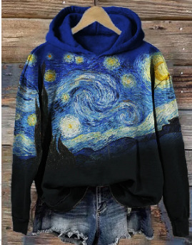 European and American foreign trade cross-border 2023 autumn and winter new European and American cross-border animal landscape print raglan long sleeves - Image 10