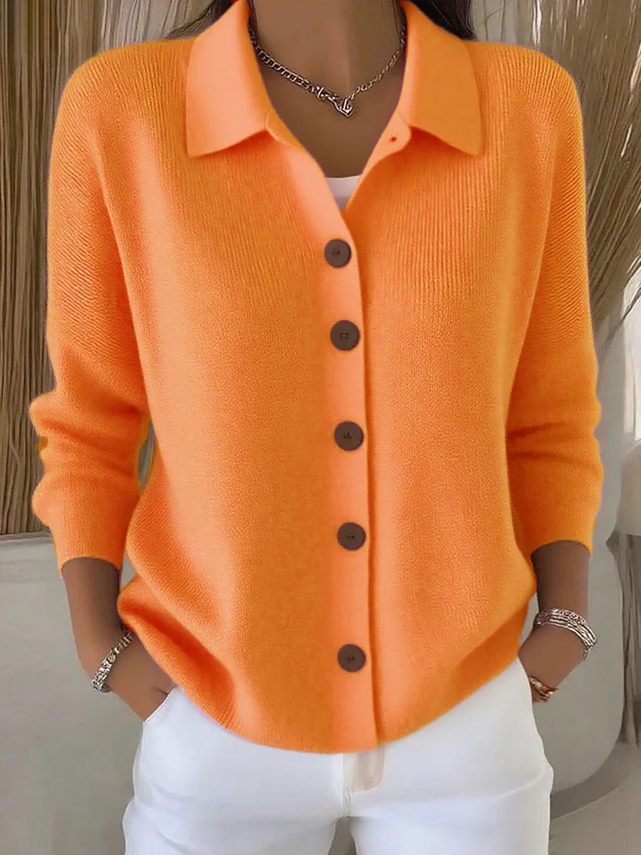 2026 European and American cross-border knitted cardigan button women's sweater coat autumn and winter new solid color casual fashion women's clothing - Image 12