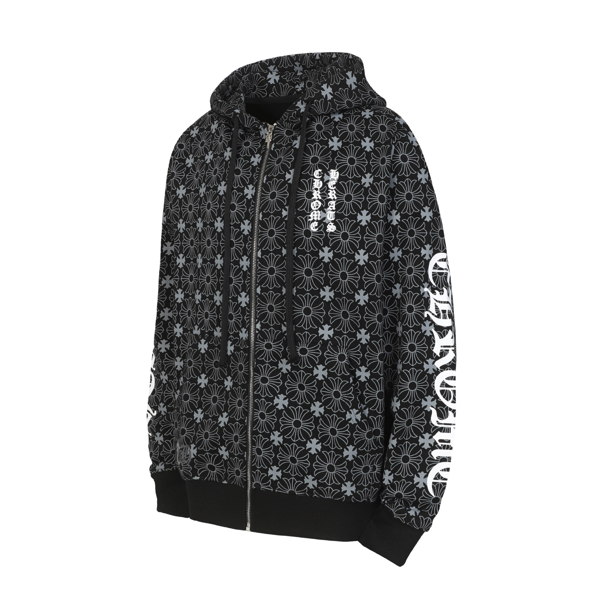 New cross-border Croxin men's pure cotton terry cloth couple embroidered high-quality hooded sweatshirt zip-up jacket - Image 4