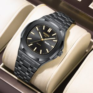NIBOSI's new Nautilus quartz watch, luminous, waterproof, stylish and minimalist, is a hot-selling item in cross-border e-commerce live streaming.