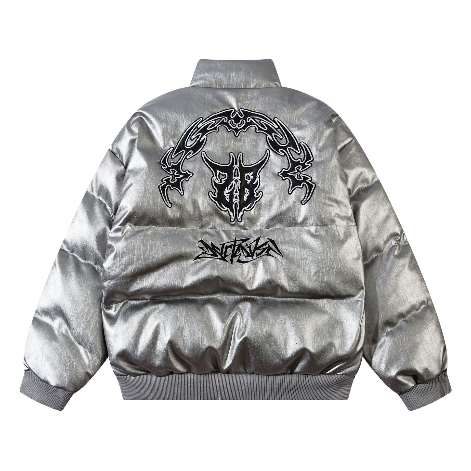 Zongchi Clothing Society Winter Street Design Letter Embroidery Loose Cotton Men's and Women's Fashion Brand Loose Casual Cotton Jacket - Image 2