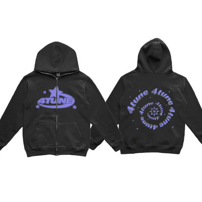 2023 cross-border new product tune trendy men's full face zipper sweatshirt American retro Y2K sweatshirt men's casual jacket - Image 5
