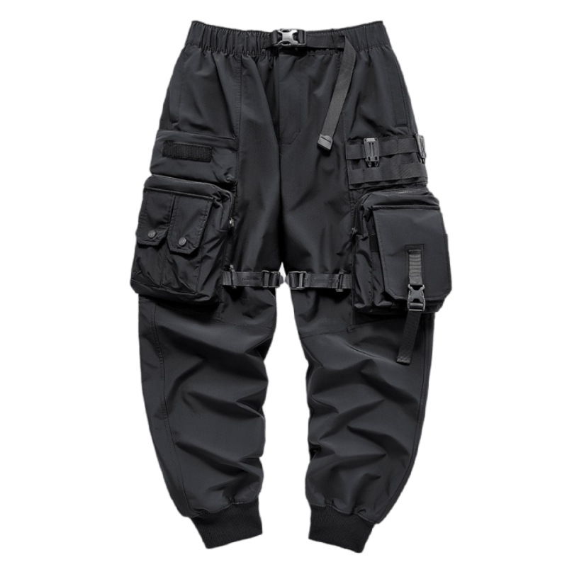 2026 Spring/Autumn Men's Japanese Style Loose Fit Multi-Pocket Cargo Pants Youthful Trendy Jogger Casual Sports Pants - Image 5