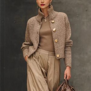 Textured Button-Front Jacket