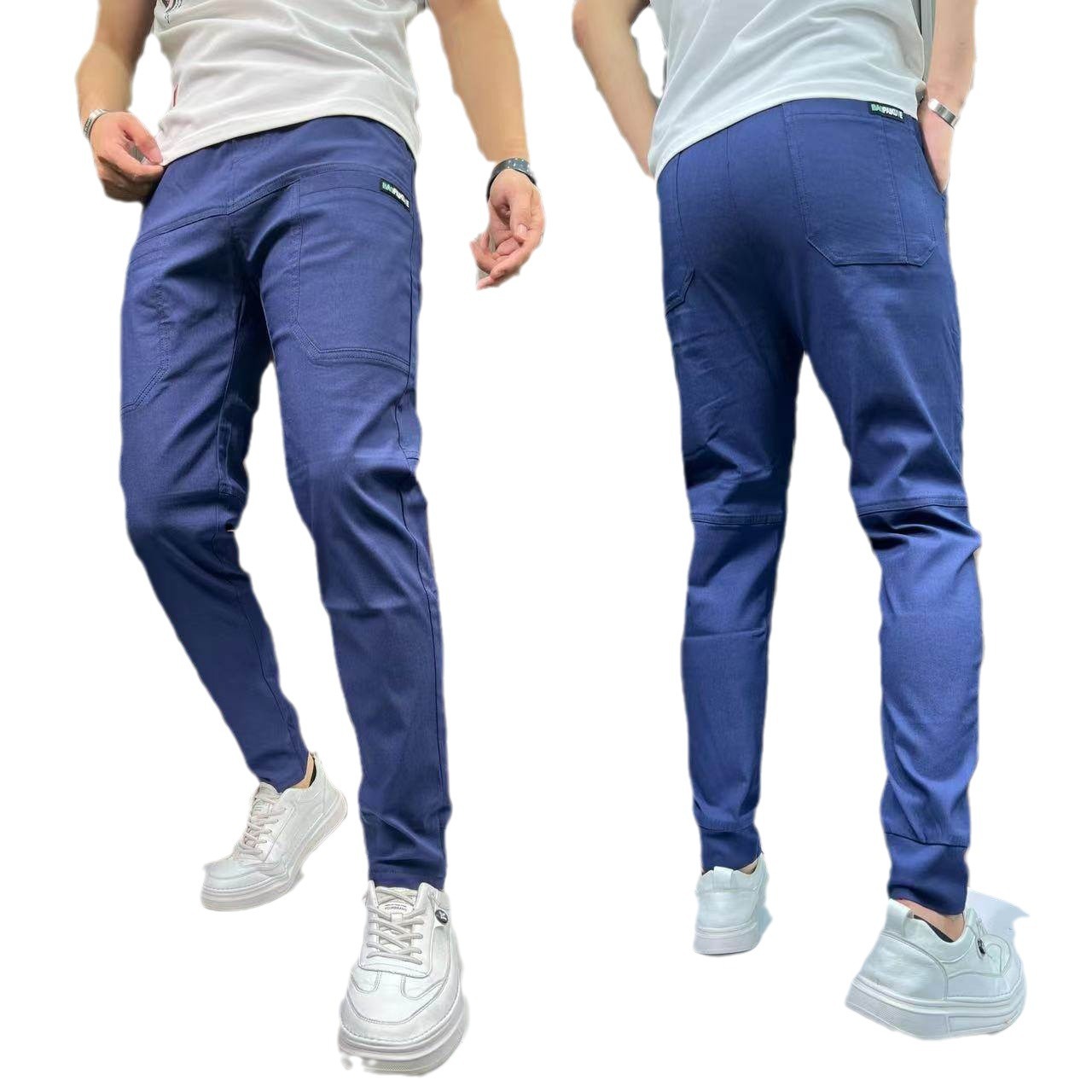Dennis Trousers Company Early Autumn Six Pockets High Elastic Skinny Casual Pants All-match Casual Straight Pants Men - Image 5