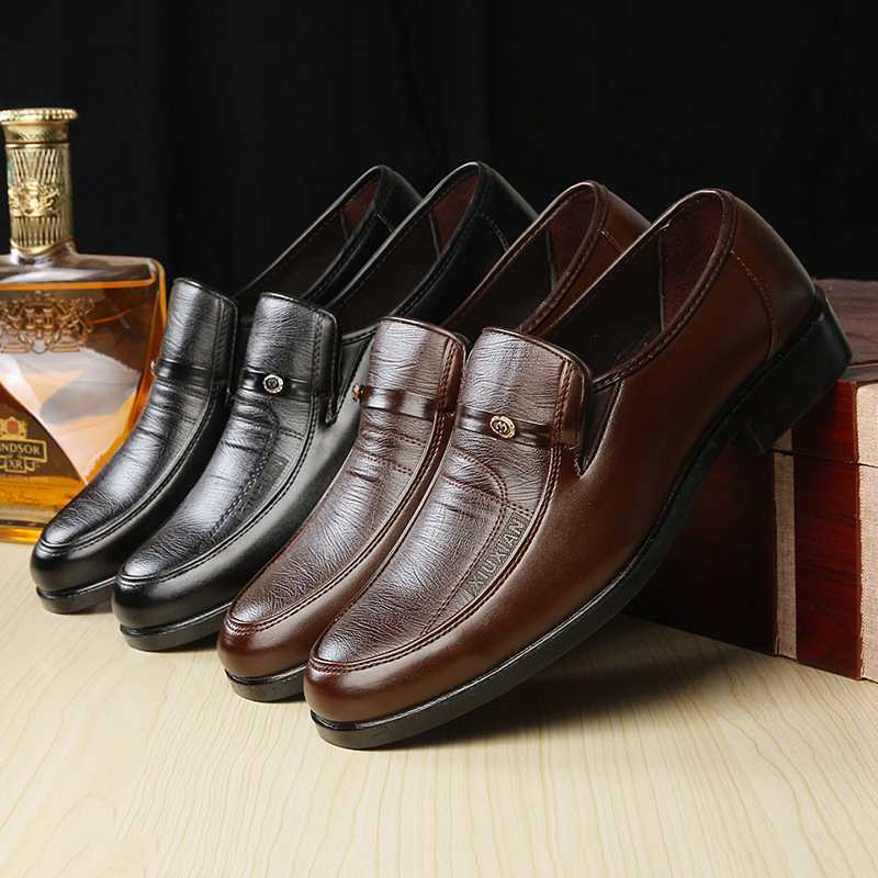 Autumn new men's business dress leather shoes work work office men's round toe leather shoes stall shoes wholesale - Image 5