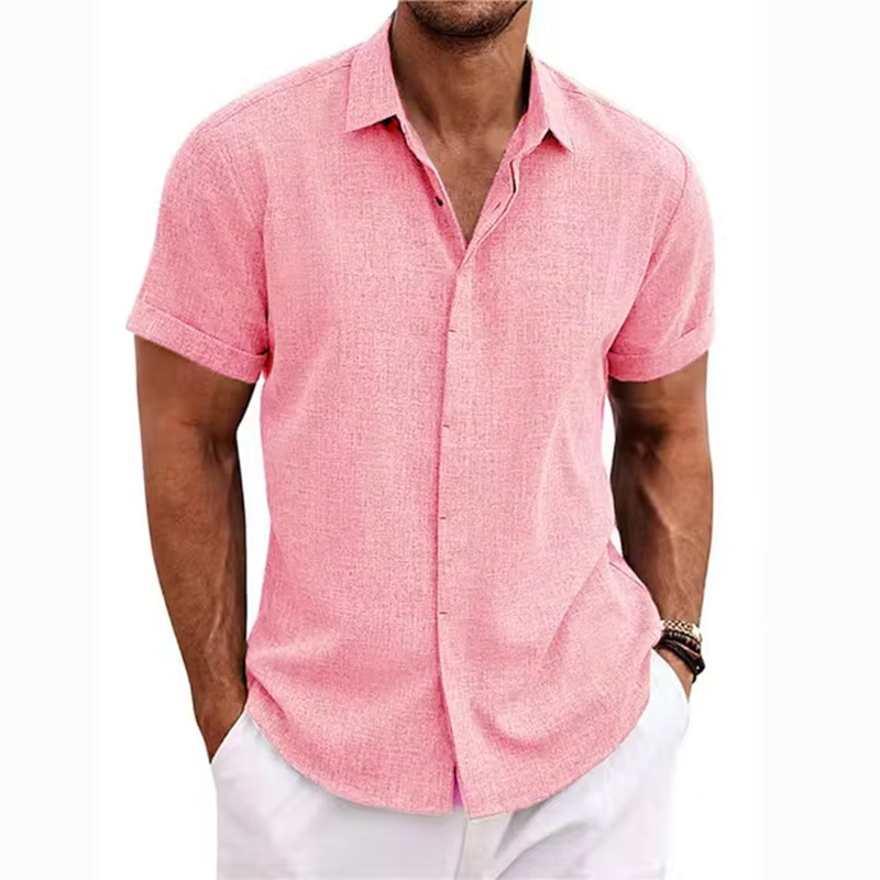 Short-Sleeved Button-Front Shirt - Image 20