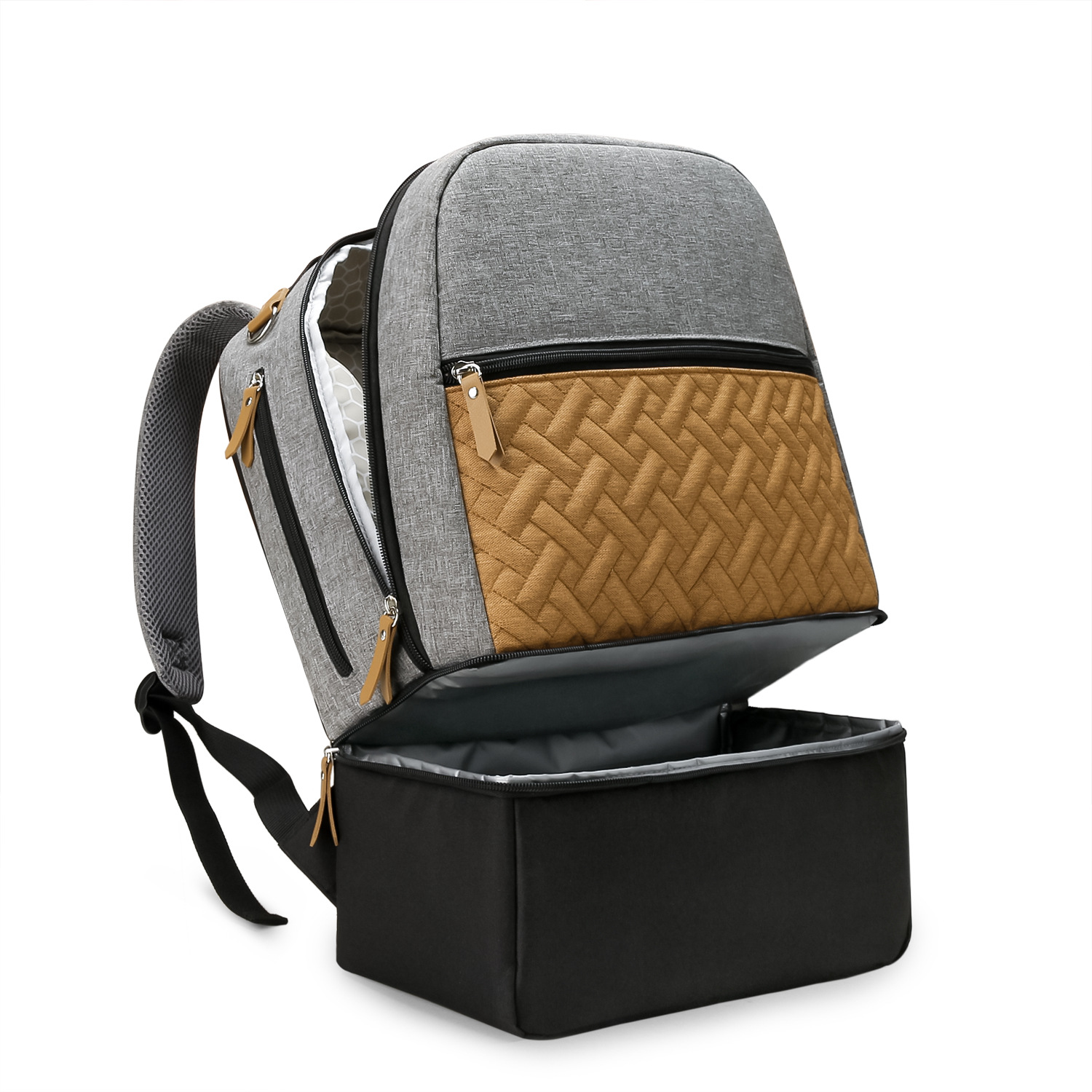 Mother and baby travel mommy bag outdoor dining baby food fresh-keeping backpack milk storage mommy bag - Image 4