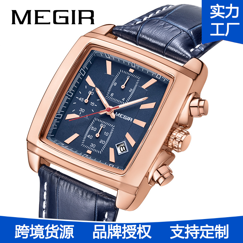 MEGIR Men's Watch Wholesale Cross-border Explosive Fashion Luminous Waterproof Real Eye Multifunctional Sports Quartz Watch - Image 6