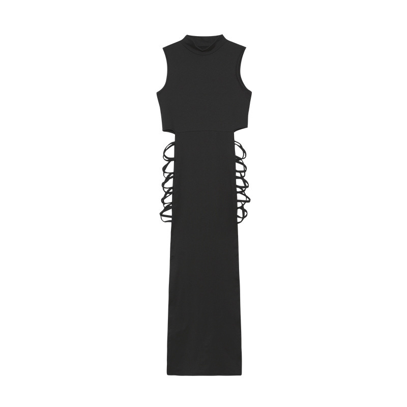 Amazon hot style Europe and the United States 2023 summer new sexy vest strap skirt sexy high slit strap skirt women - Image 7