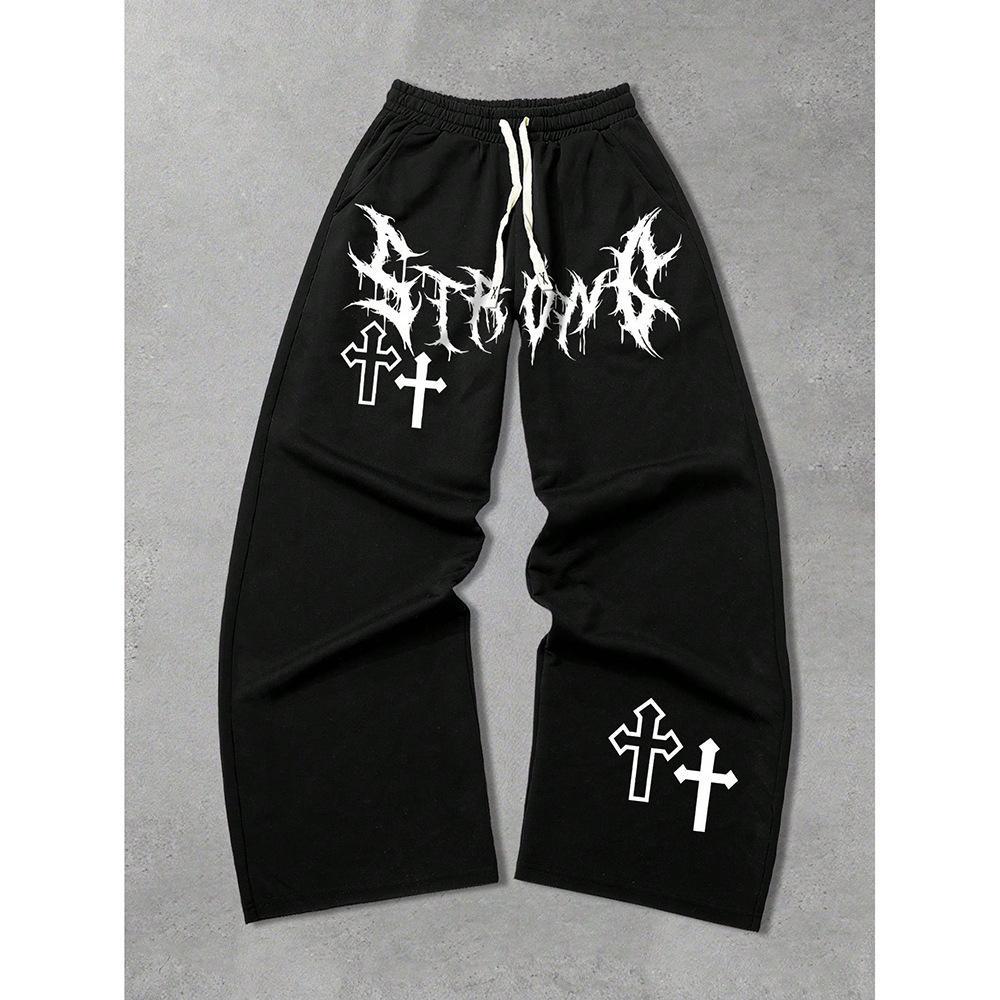 Cross-border e-commerce hip-hop trendy casual pants for men, loose fit, versatile style, ready stock, wholesale on Amazon.