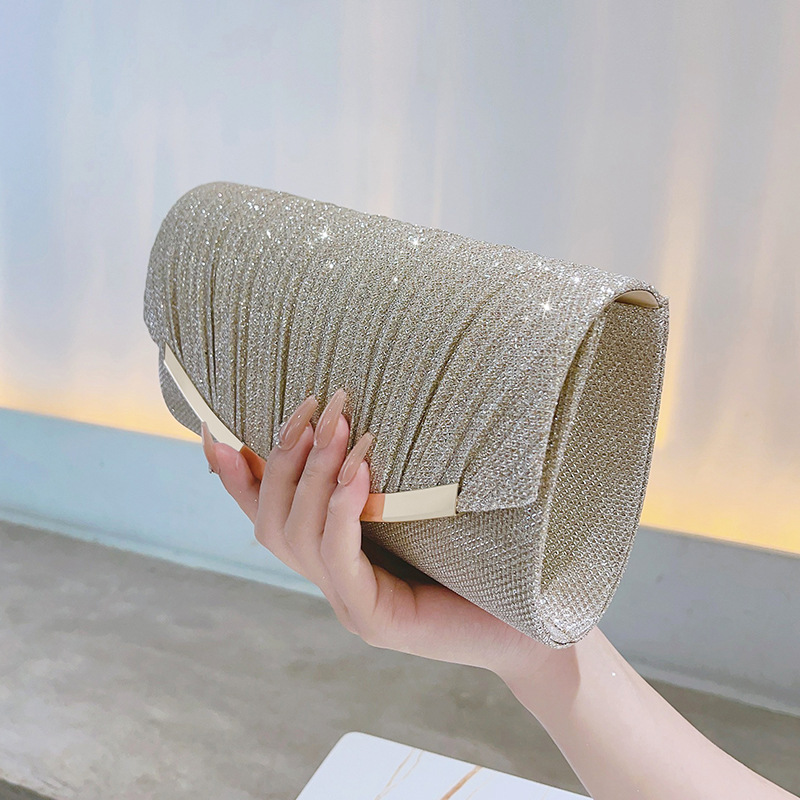 Cross-border new style glittering banquet clutch bag fashionable KTV princess bag envelope dinner bag crossbody chain dress bag - Image 4
