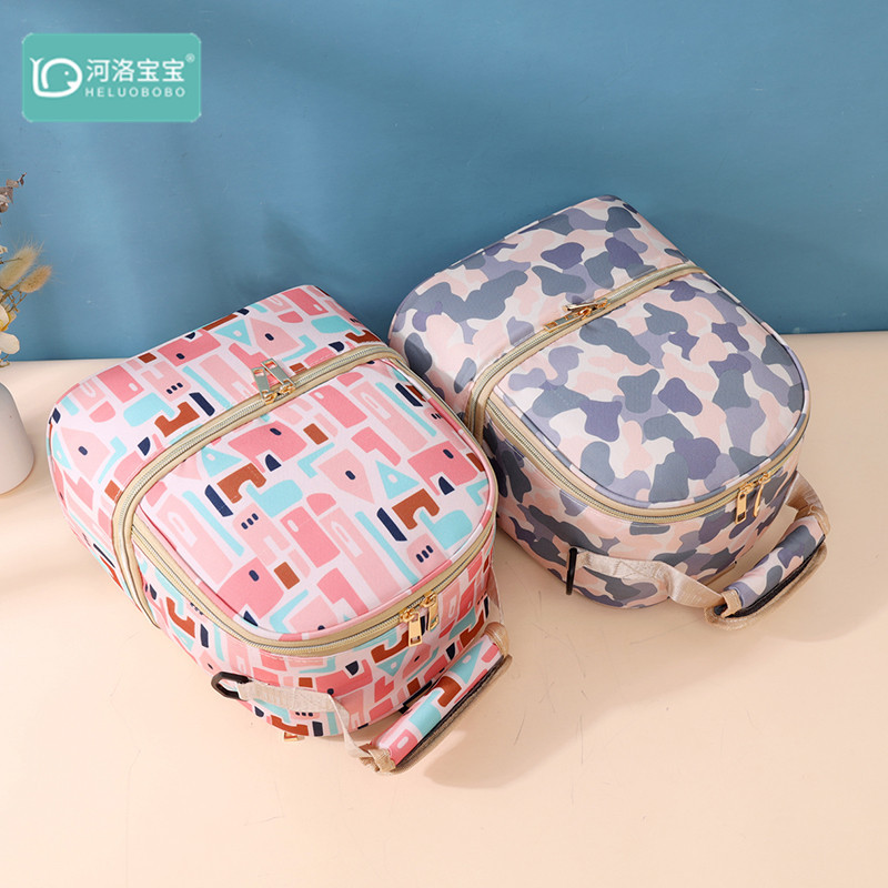 Factory direct sales can be wholesale multifunctional breast milk bag double layer lunch bag breast milk insulation fresh-keeping bag storage bag ice bag - Image 4