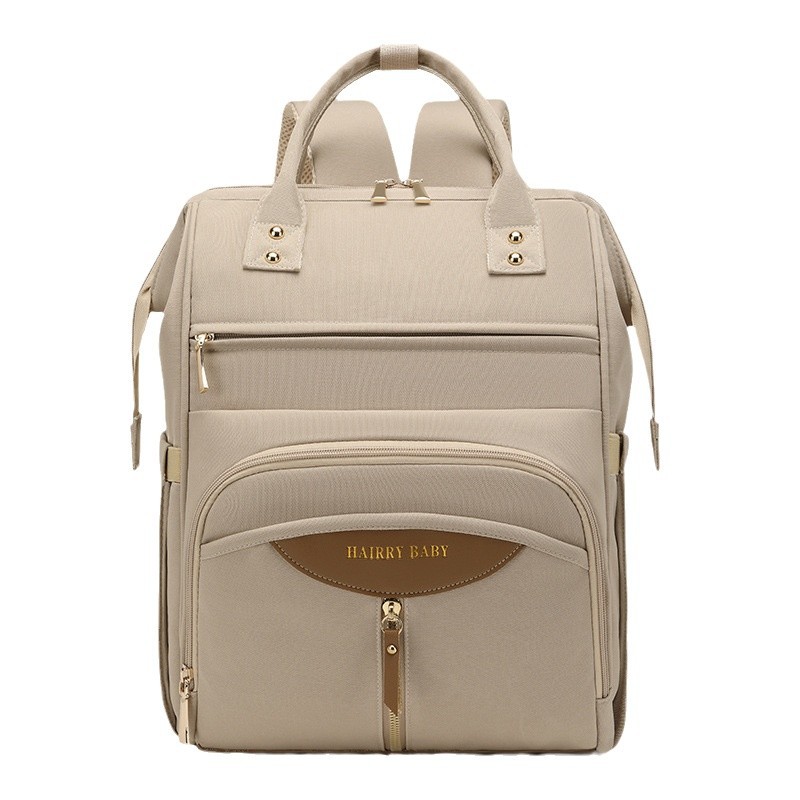 Mommy bag large size new style fashionable portable mother and baby bag main bag upper and lower layered detachable bottle bag mommy bag - Image 5