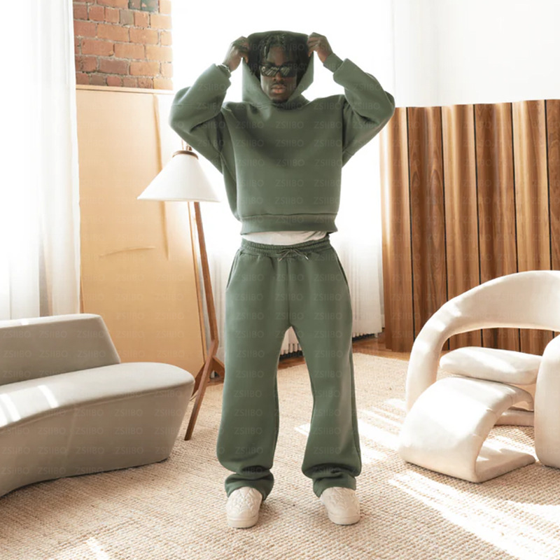 2024 European and American cross-border casual simple couple fashion hoodie sweatshirt solid color loose sweatshirt sweatpants wholesale - Image 27