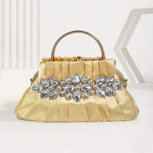 2024 spot factory supply party dinner bag women's dress with diamond hand matching cheongsam hand-held pocket