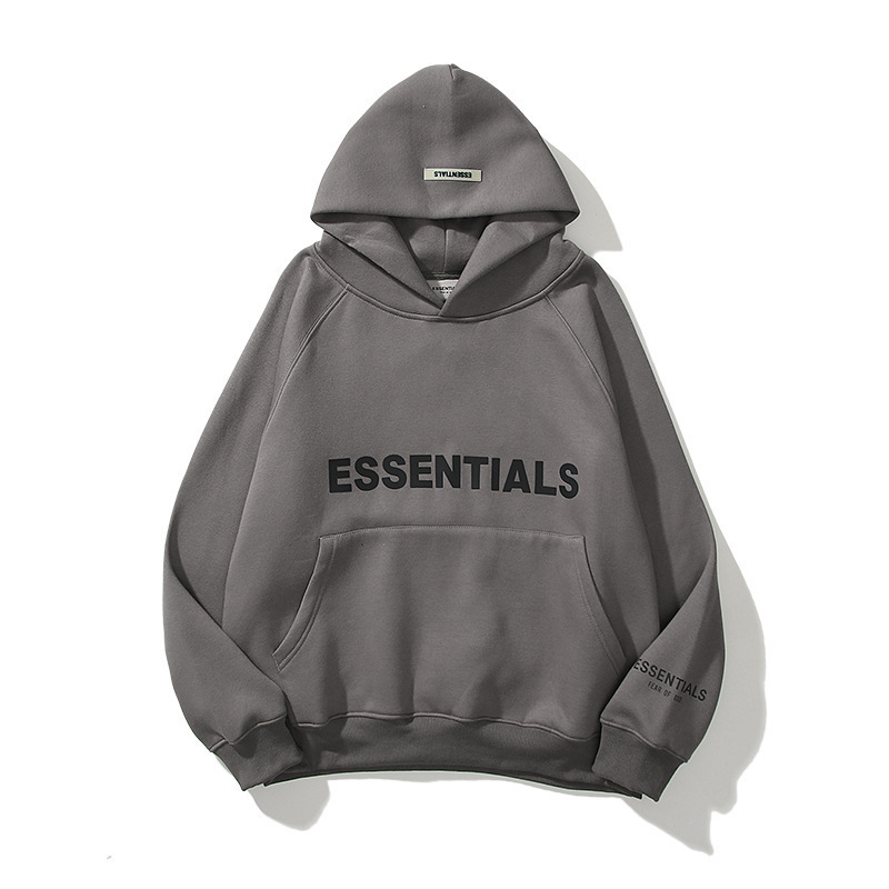 FEAROFGOD double line Essentials trendy brand chest LOGO laminated hooded high street Korean men's and women's sweatshirts - Image 10