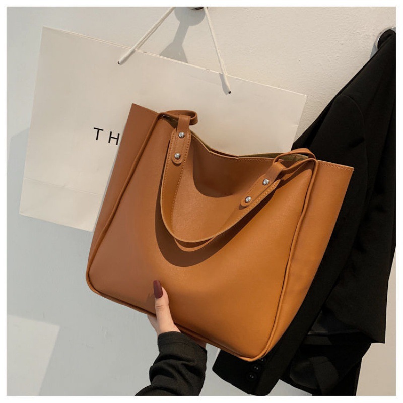 Fashionable Korean version of the tote bag texture large-capacity bag women about retro mommy bag single shoulder bag remedial bag independent station - Image 2