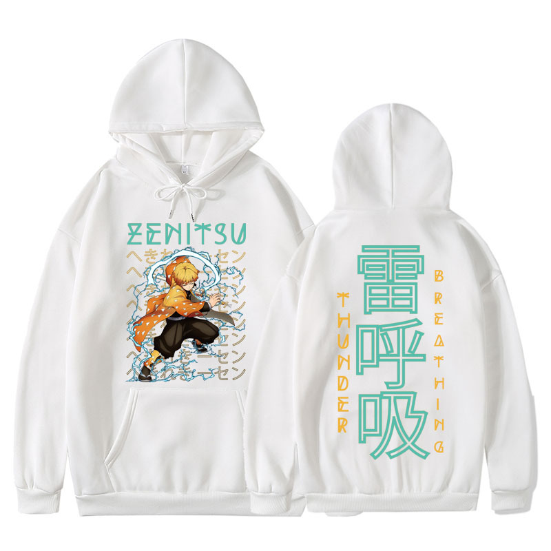 New Korean Harajuku Japanese Manga Kimetsu no Yaiba printed winter hoodie sweatshirt - Image 8