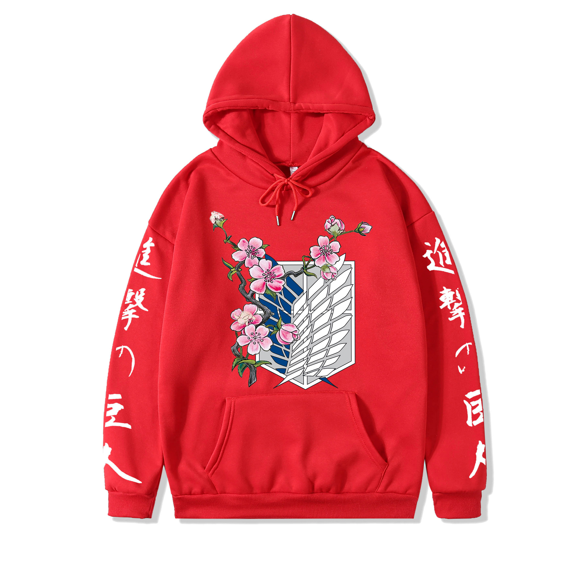 2021 couples wear autumn and winter new popular anime attack giant series illustration loose casual hooded sweater women - Image 13