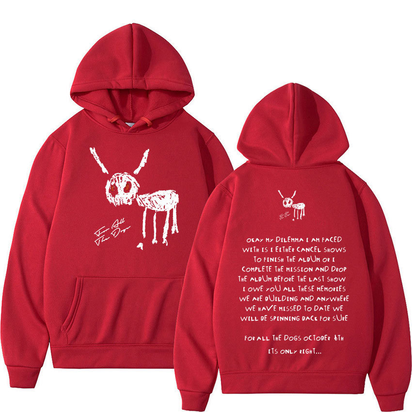 2024 New Rapper Drake for All The Dogs Letter Hoodie Men's Hi - Image 4