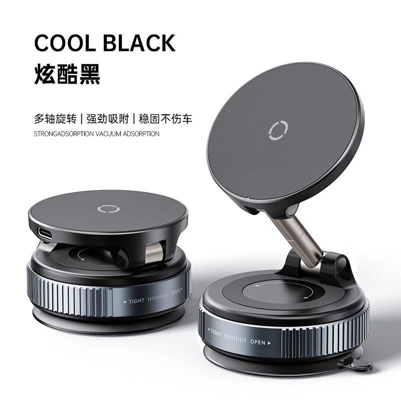 Factory direct sales of vacuum adsorption car magnetic phone holder, rotatable and foldable center console car navigation holder. - Image 15