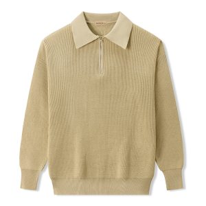 24polo half zipper men's autumn and winter pullover sweater Japanese style simple casual men's sweater classic men's wear
