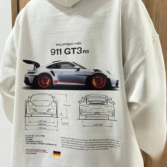 StreetcarHoodiePrintsMen Car Print Trendy Hoodie Loose Casual Versatile Hoodie - Image 31