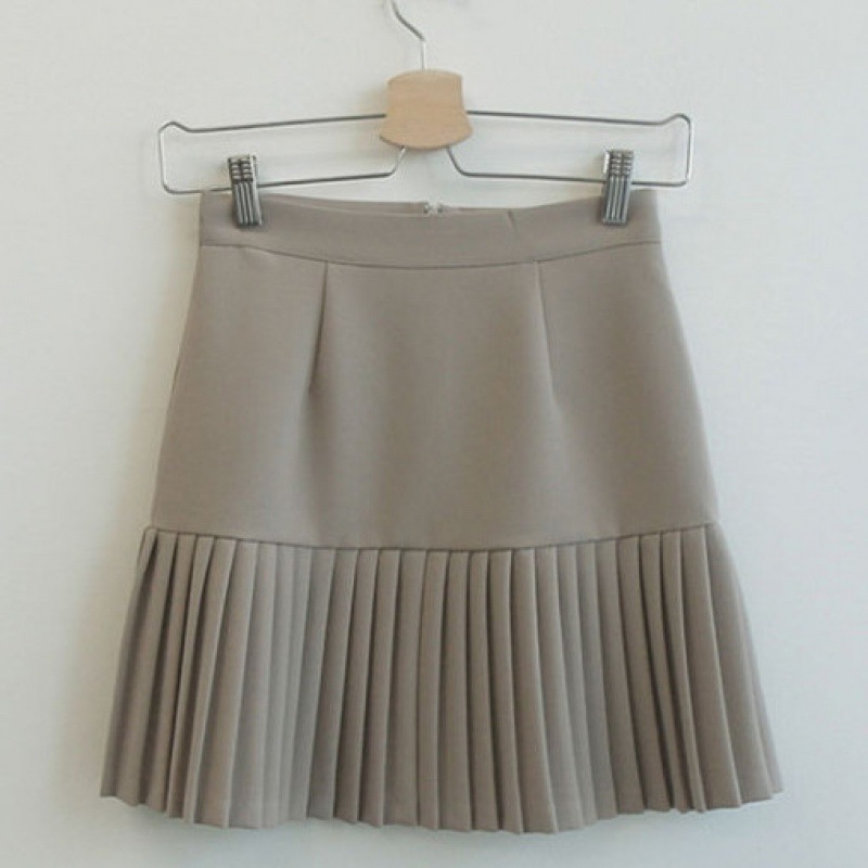 Chiffon shirt suit female spring and autumn temperament two-piece design double-layer doll collar top half-length pleated skirt - Image 5