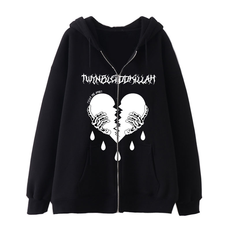 2023 Amazon's new zipper sweater spring and autumn fleece casual Y2K retro hoodie trendy men's sweater - Image 5
