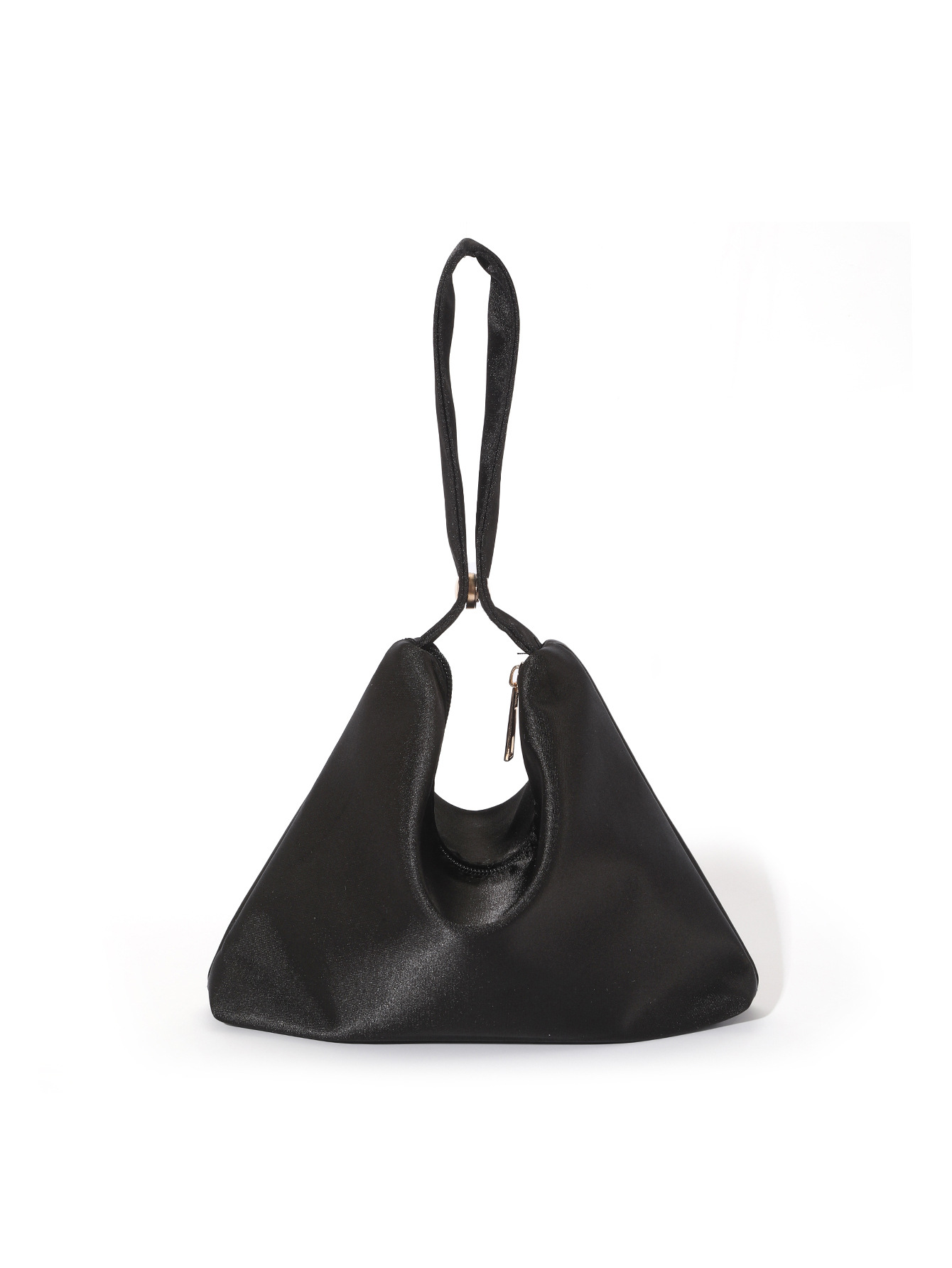 Cross-border European and American simple solid color satin satin magnetic evening bag versatile triangle women's clutch handbag - Image 7