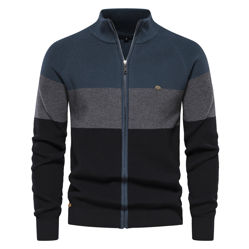 2024 new men's knitted sweater jacket European size cross-border autumn and winter sweater cardigan high quality trendy jacket for men - Image 8