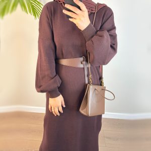 Loriya2023 AliExpress Dubai Middle East Autumn and Winter thickened knitted sweater dress + wide leg pants LR683