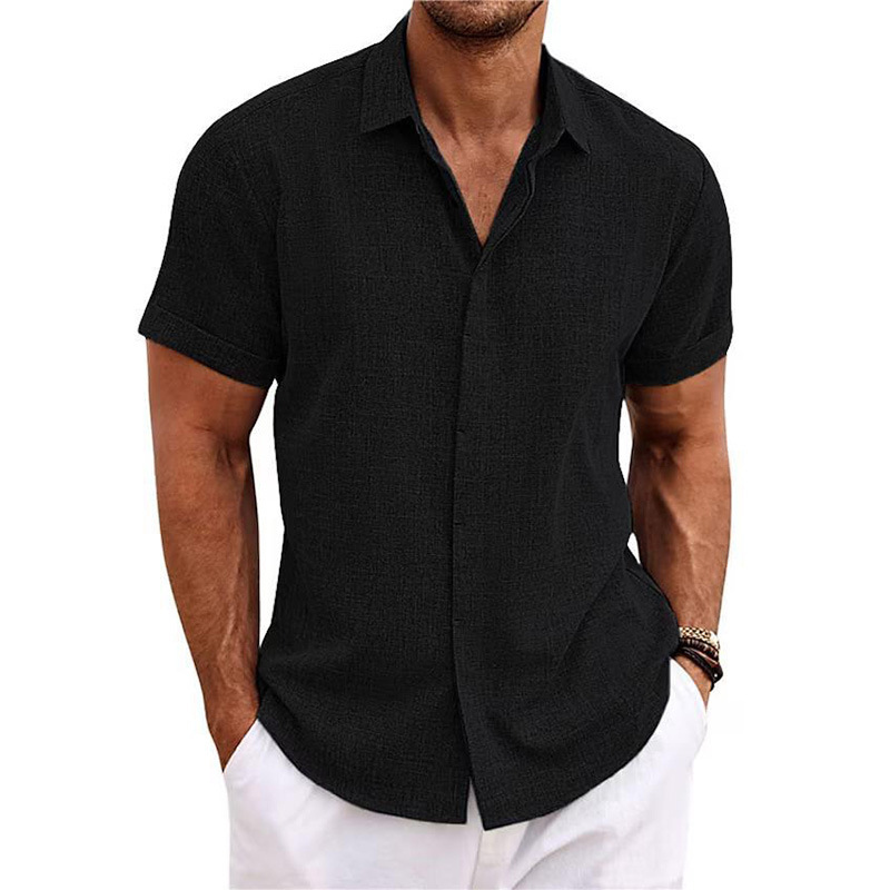 Short-Sleeved Button-Front Shirt - Image 18