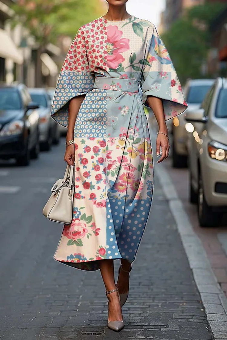 2025 Amazon Cross-Border Independent Station Floral Ocean Timeless Elegant Dress E439 Women's Dress - Image 19
