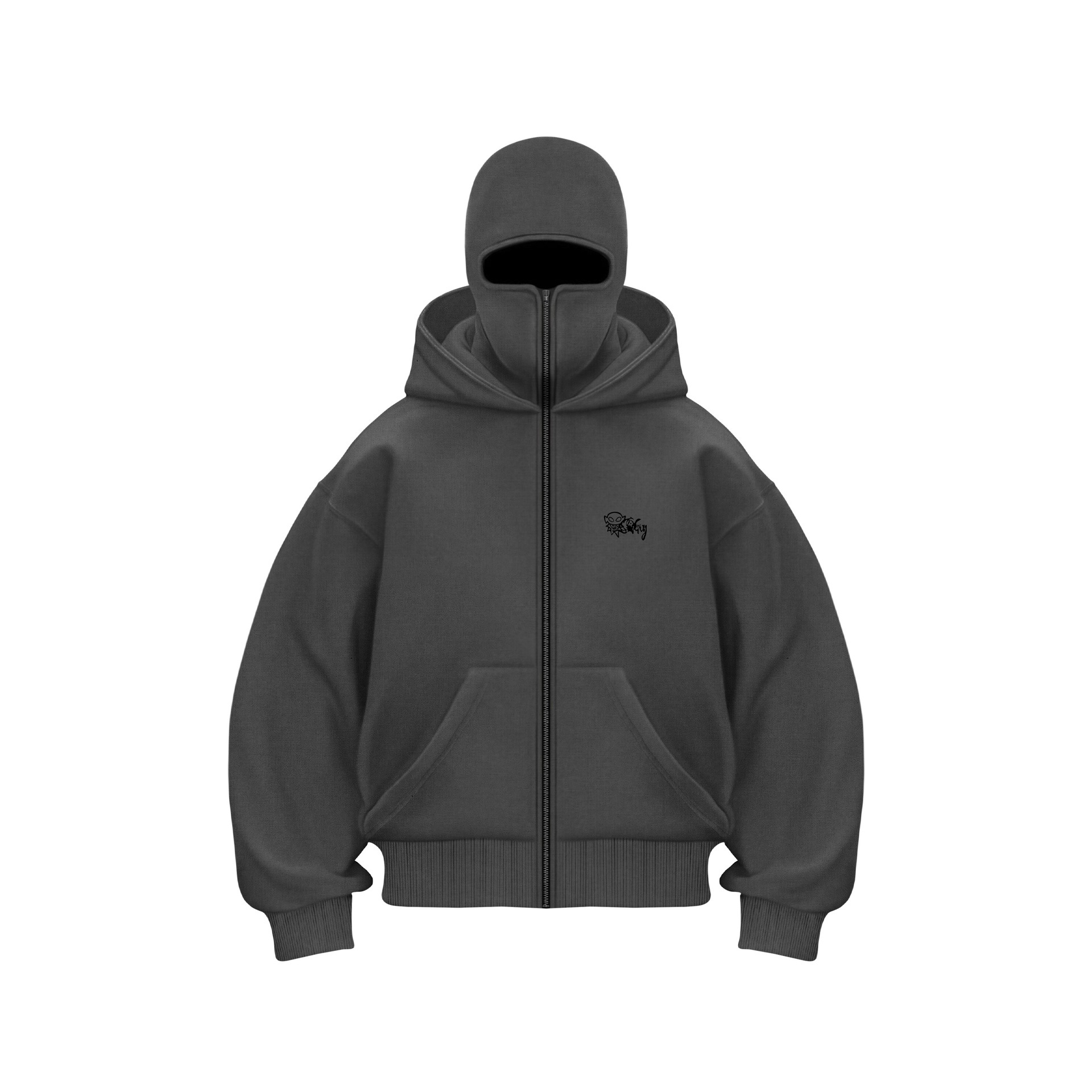 Cross-border trendy brand plus velvet double hood unique design hooded sweatshirt autumn and winter new men and women same style loose Y2K sweatshirt - Image 3