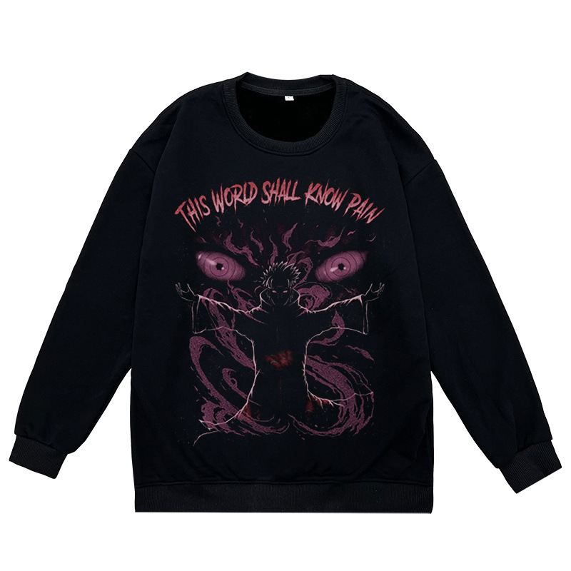 2023 autumn and winter new NARUTO Naruto peripheral printed round neck sweatshirt casual loose men's pullover - Image 7