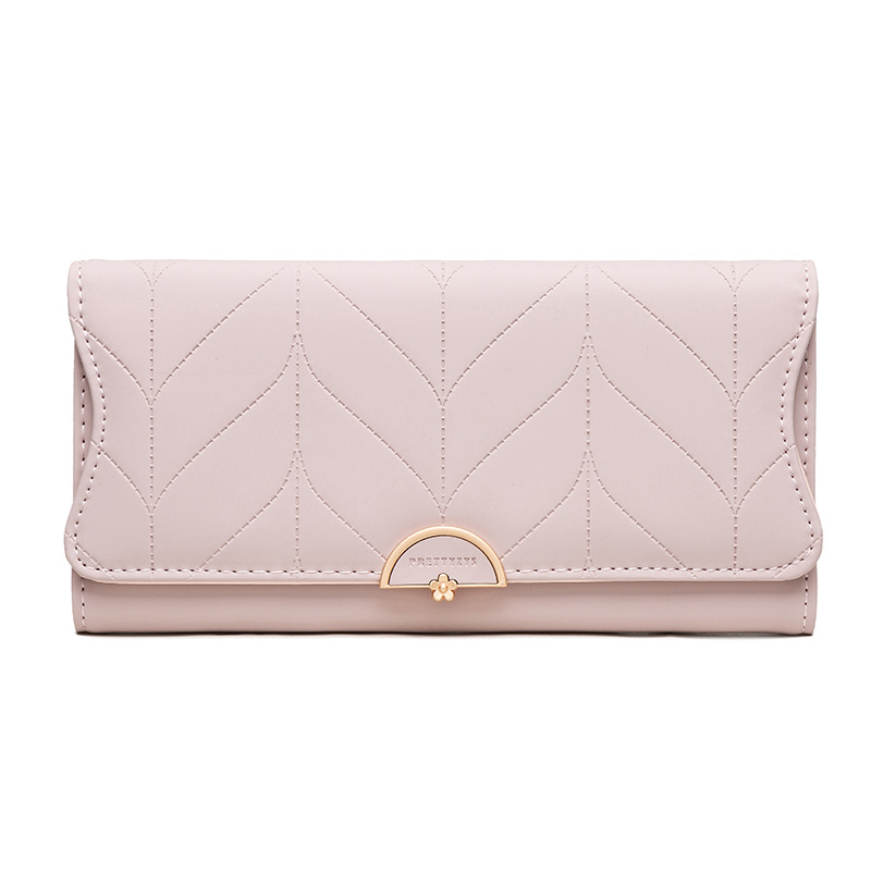 Prettyzys/Pureti new ladies long wallet fashion buckle PU small fresh clutch bag wallet - Image 6