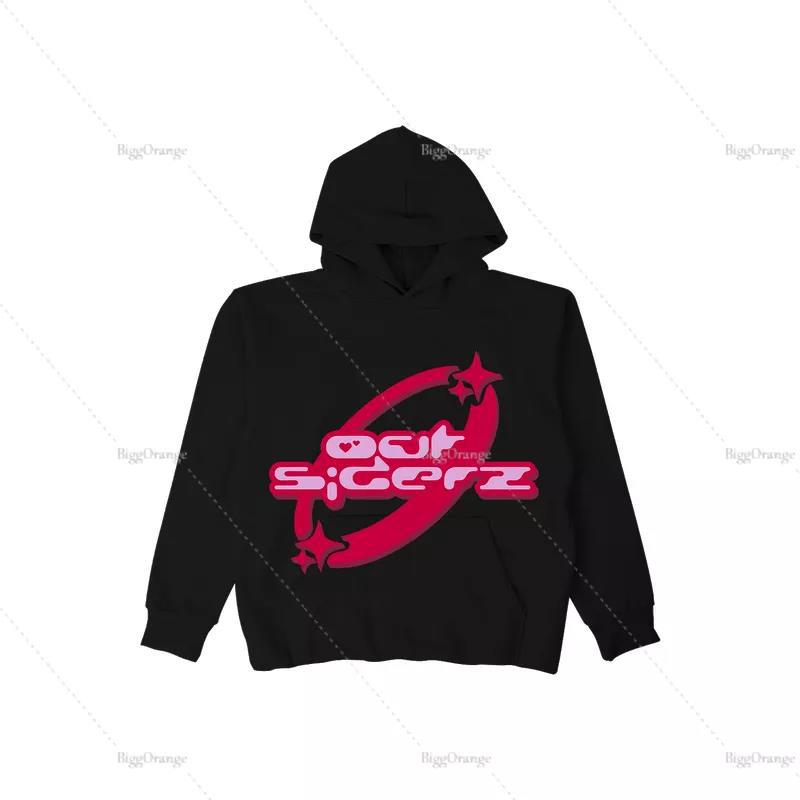 Oversized full face zipper sweater streetwear spring Y2k gothic punk star print hoodie tide - Image 10