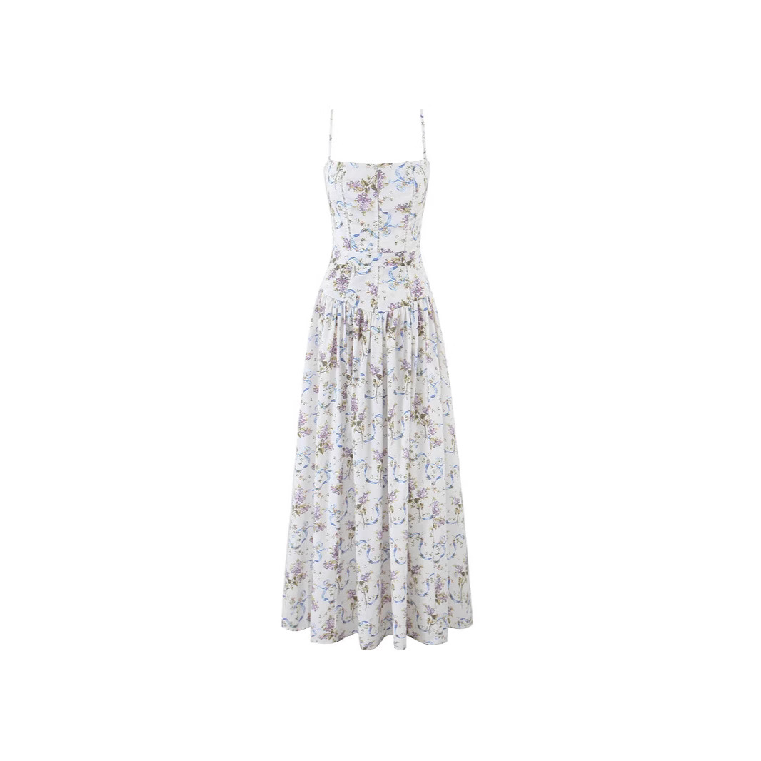 Amazon wholesale French romantic summer new floral waist-cinching lace dress - Image 5