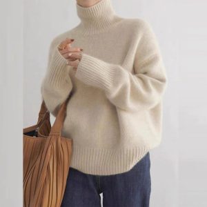 Women's Loose-Fit Turtleneck Sweater