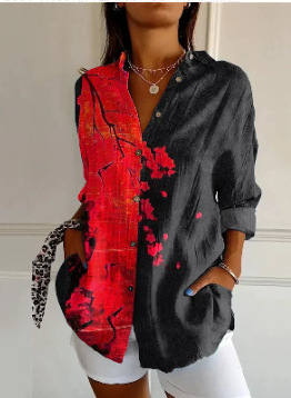 2024 New Women's Long Shirt, Summer European and American Trendy Short-Sleeve Floral Print 3D Short Sleeve Fashion - Image 35