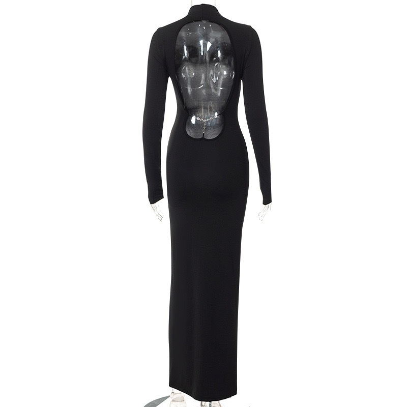 Cross-border foreign trade new women's clothing European and American hottie evening dress Amazon independent station sexy backless slit dress - Image 13