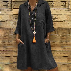 Women's Three-Quarter-Sleeve Dress