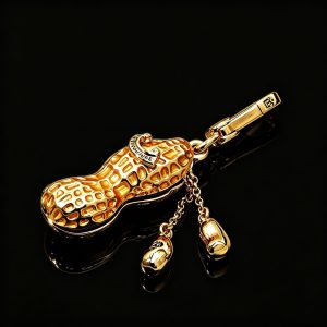 Cross-border trade juicy enamel glaze full three-dimensional peanut pendant exquisite and trendy openable longan clavicle chain
