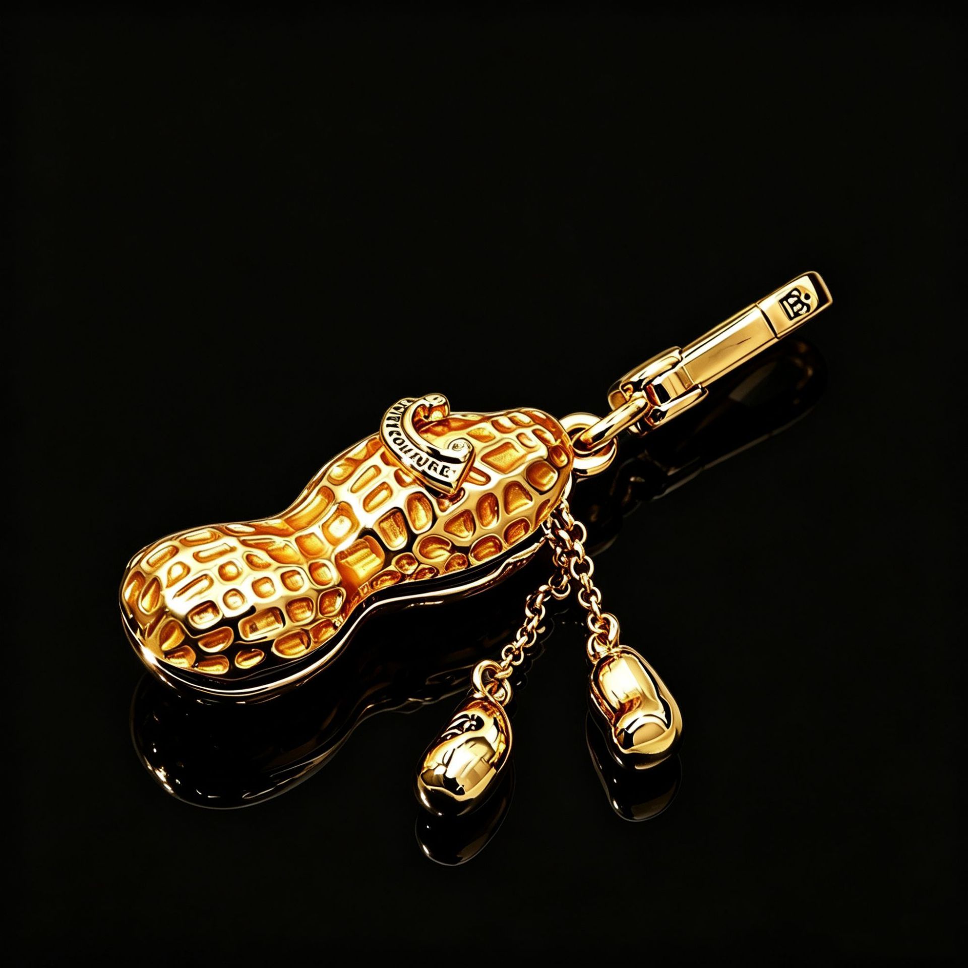 Cross-border trade juicy enamel glaze full three-dimensional peanut pendant exquisite and trendy openable longan clavicle chain