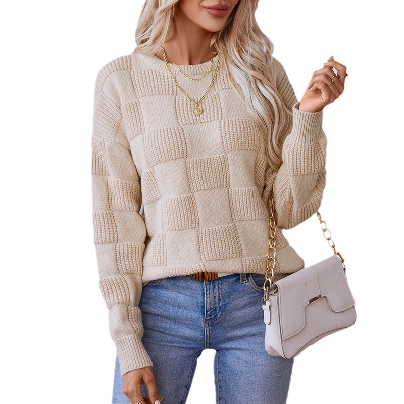 Casual Pullover Sweater for Women, 2024 Autumn/Winter New Style, Loose Round Neck, European and American Style Knitted Top - Image 6