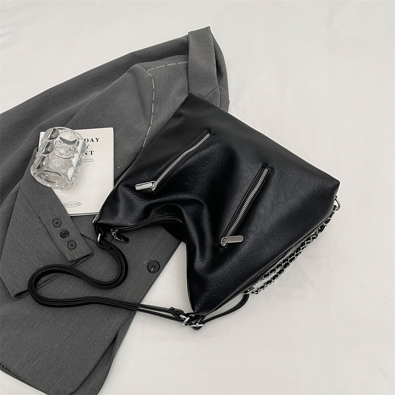 New double chain bag women's bag travel multi-purpose backpack high-end temperament shoulder bag large capacity tote bag - Image 2