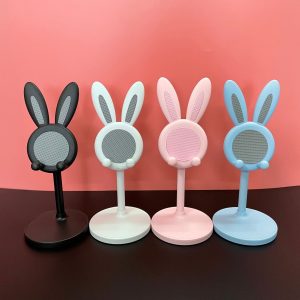 Cute cartoon bunny desktop phone stand, tablet universal adjustable telescopic height-adjustable student lazy stand